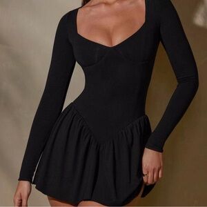 Oh Polly Drop Waist long sleeve romper